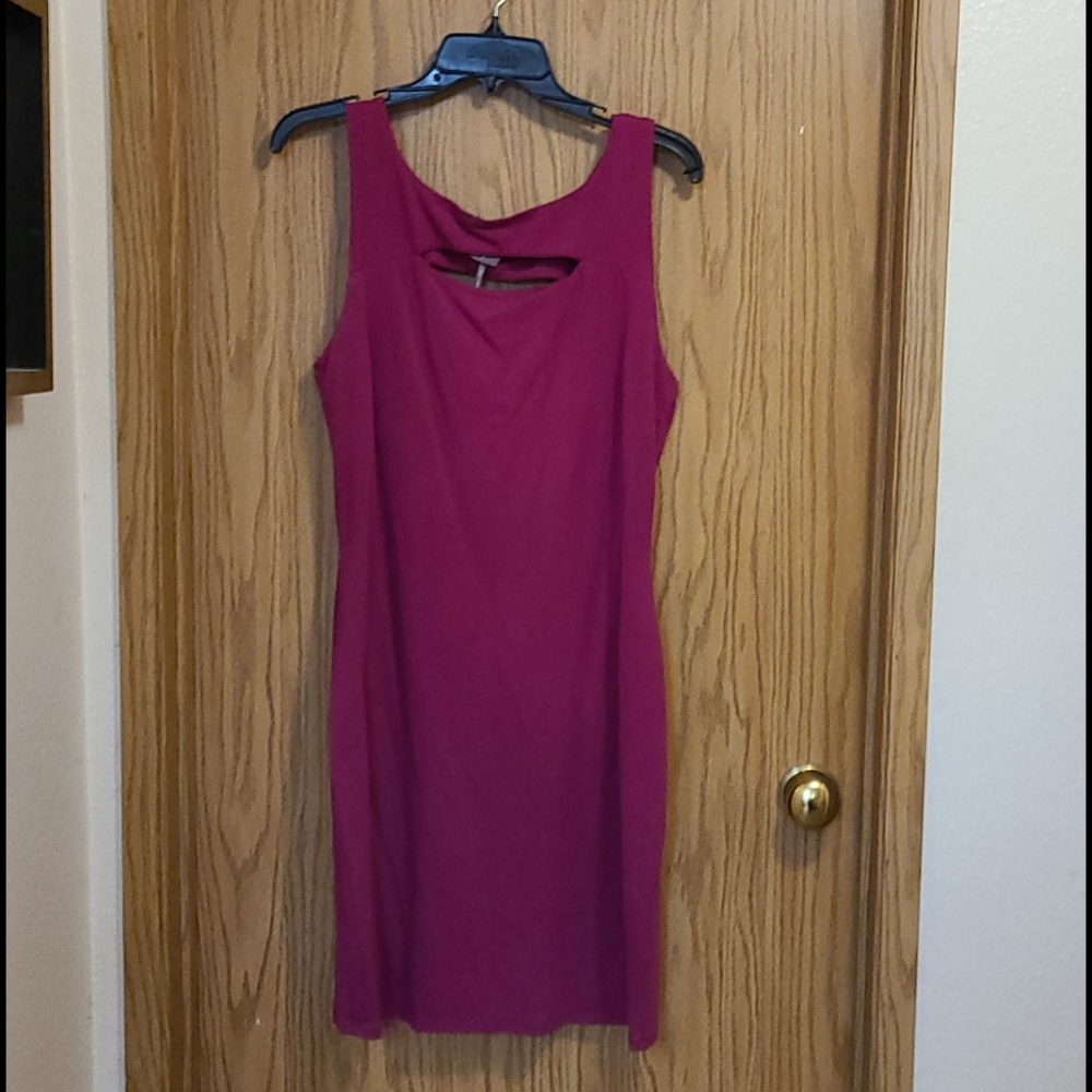 Bodycon magenta dress